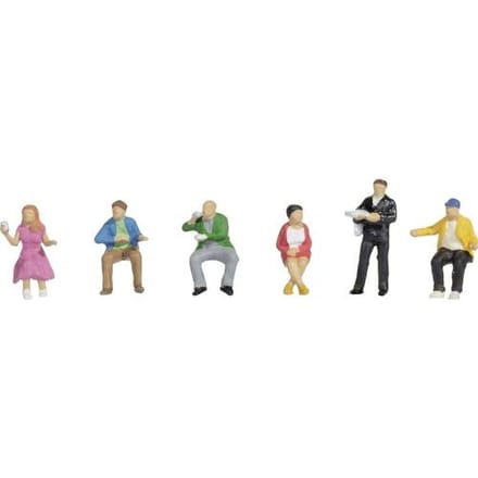 NOCH 36239 N In het restauratierijtuig figuren Geverfd, Staand, Zittend