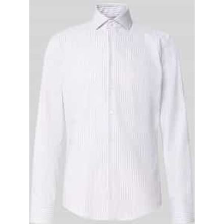 slim fit zakelijk overhemd van 100% katoen model 'Spread Kent'