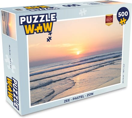 Puzzel Zee - Pastel - Zon - Legpuzzel - Puzzel 500 stukjes