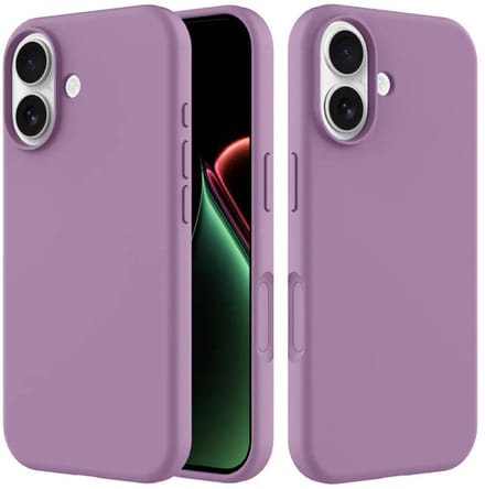 MobyDefend Hoesje - Geschikt voor iPhone 17 - Matte Siliconen Backcover - Paars