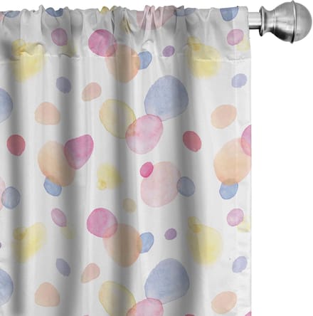 ABAKUHAUS Pastel Gordijnen – 2x75x245 cm – Microvezel – Halfschaduw