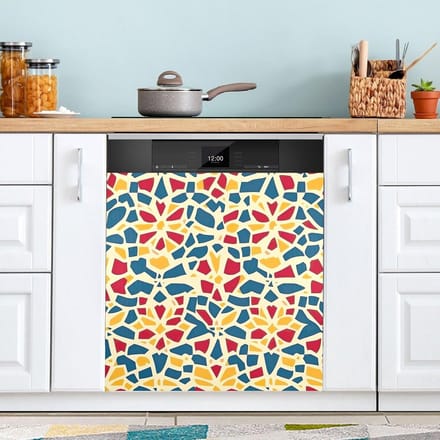 Magnetische Vaatwasser Cover met Geometrisch Design 58x66 cm