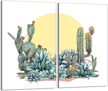 TMK ArtDeko Kaktus Serie - Veiligheidsplaat - Glas - 2x30x52cm