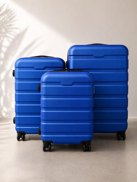 3-Delige harde kofferset ABS - Blauw