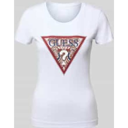 Guess T-shirt Driehoek Paisley Korte Mouw