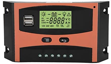 MPPT Zonnepaneelregelaar 12V/24V met LCD-scherm en USB-poorten - 30A