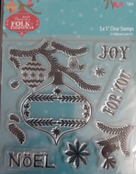5 x 5" Clear Stamps - Folk Christmas