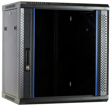 DSIT 12U wandkast met glazen deur 600x450x635mm (BxDxH) - serverbehuizing - serverrack - serverkast - 19 inch