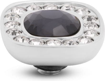 Melano Twisted - Setting - Zilverkleurig - Graphite - Cushion cz