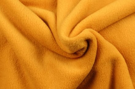 10 meter fleece stof - Okergeel - 100% polyester