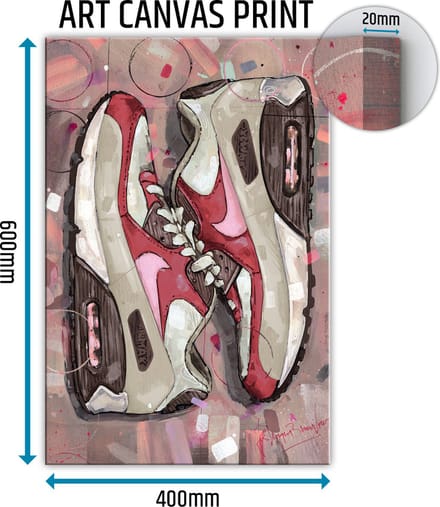 Sneaker canvas Bacon 40x60 cm