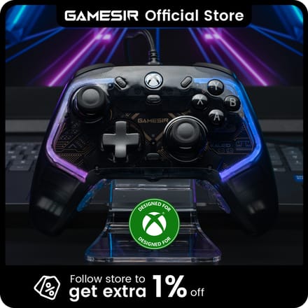GameSir Kaleid Xbox Gaming Controller Bedrade Gamepad voor Xbox Series X, Xbox Series S, Xbox One, met Hall Effect Joystick