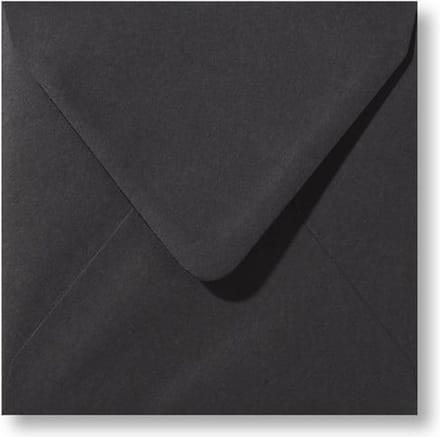 Envelop 12 x 12 Zwart, 25 stuks