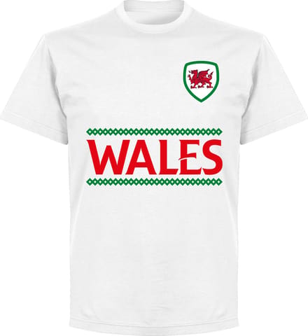Wales Reliëf Team T-Shirt - Wit - S