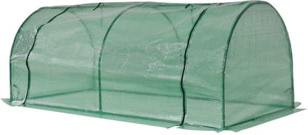 Killogood Tuinkas mini kas tomatenkas 2 x 1 x 0.8 m ritssluiting deur PE zeil staal groen