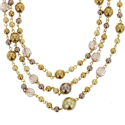 Behave - Ketting - Goudkleur - Met Parels - 45 cm