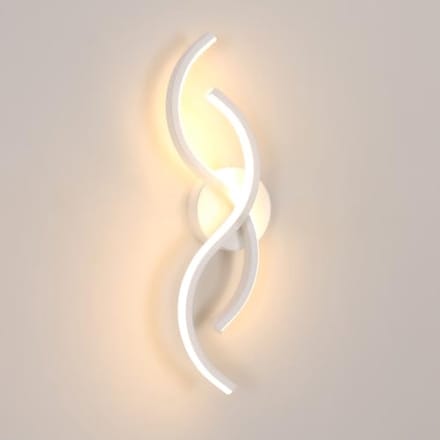 Moderne gebogen wandlamp voor binnen - LED, 15W, warm wit, creatief design