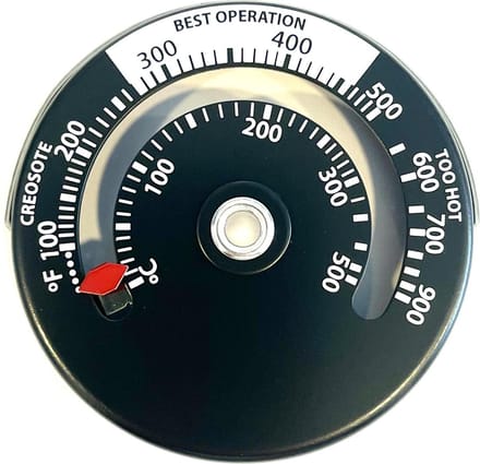 Magnetische pijp Thermometer t.b.v. de kachelpijp