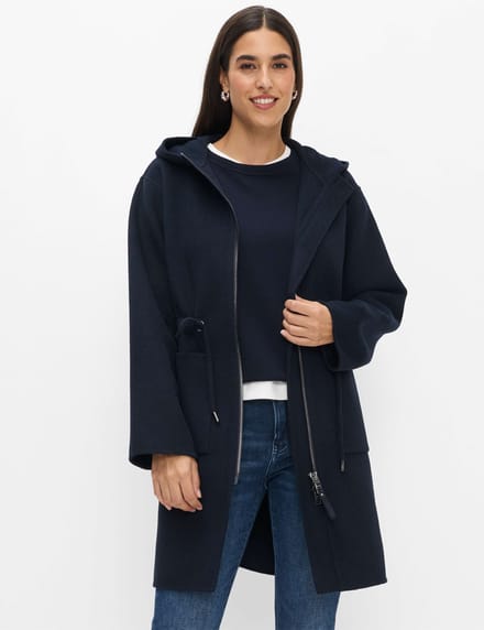 Brax Dames Mantel  Style HOPE navy, donkerblauw, maat 38