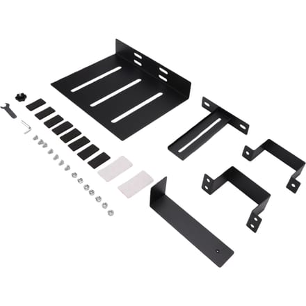 Support PC sous Bureau Sécurisé Résistant à la Rouille Robuste Support PC sous Bureau pour Ordinateur 80x50 black