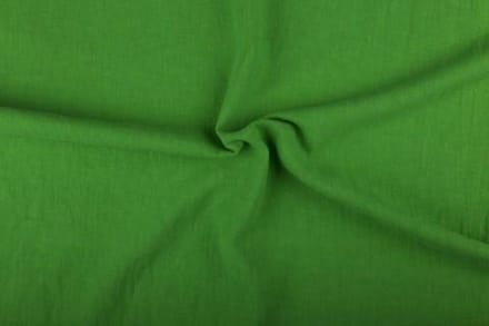 Linnen stof - Groen - Gewassen - 10 meter