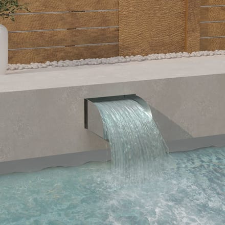 Vidaxl Fontaine Pour Piscine, 30X34X14 Cm, Acier Inoxydable 304