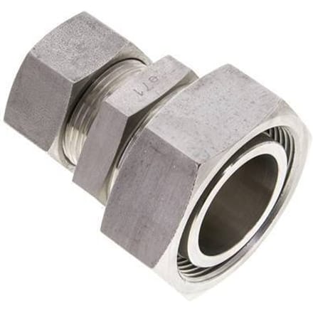 28L & 42L RVS Rechte Snijringkoppeling Draaidoorvoer 160bar ISO 8434-1