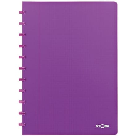 Atoma Trendy schrift, ft A4, 144 bladzijden, geruit 5 mm, transparant paars