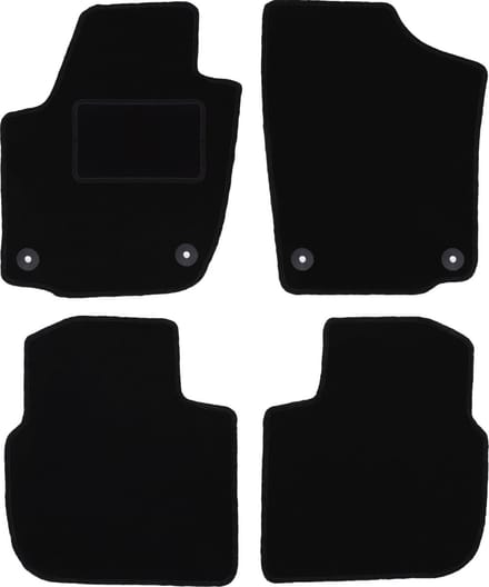 Zwarte veloursmatten voor: Skoda Roomster combivan (2006-2015)