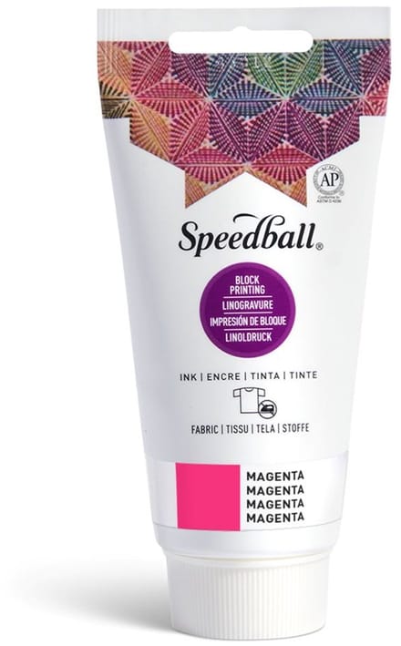 Fabric block printing ink magenta - Speedball