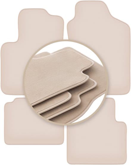 PREMIUM beige vloermatten voor: Fiat 500 Hybrid hatchback 2020-