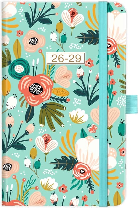Pocket Planner - Maandplanner Kalender - Planning Organisatie - Drie Jaar Dekking - 16x9.7cm - Groen