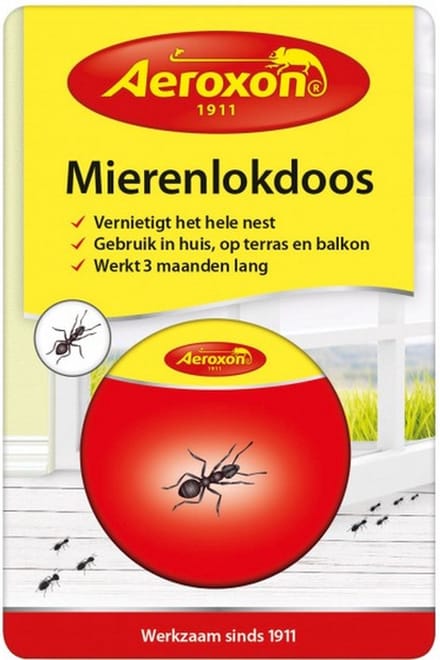 mierenlokdoos 3 maanden staal rood/geel
