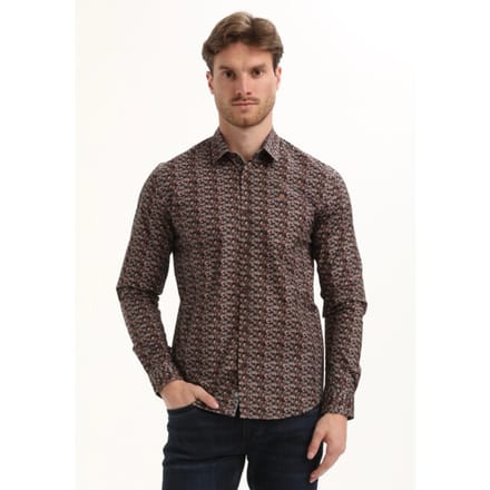 Gabbiano - Heren Overhemd - 335735 - 5702 Oak Brown