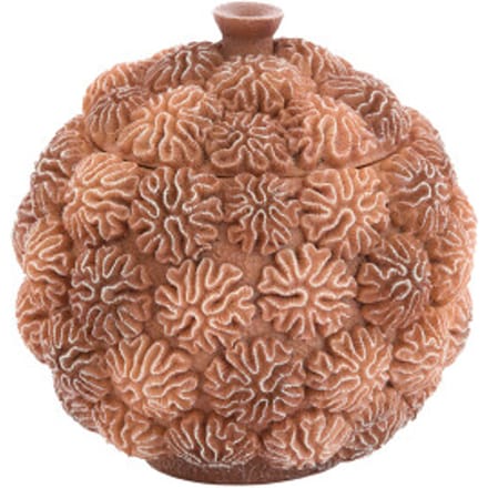 Light & Living - Deco box+deksel CORAL - Ø17x16cm - Bruin