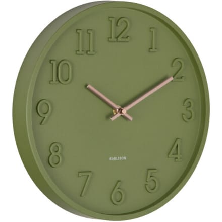 Karlsson wandklok calma army green