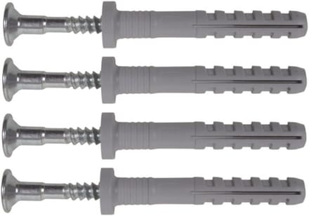 Slagpluggen Set - Nylon Pluggen - Stevig Bevestigen - Grote Platte Kop - 6x60mm 200 Stuks