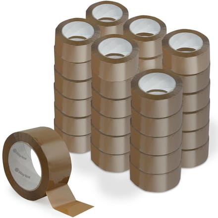 36 Rollen Bruine Verpakkingstape – 66 m x 50 mm – Stil – 50 Micron