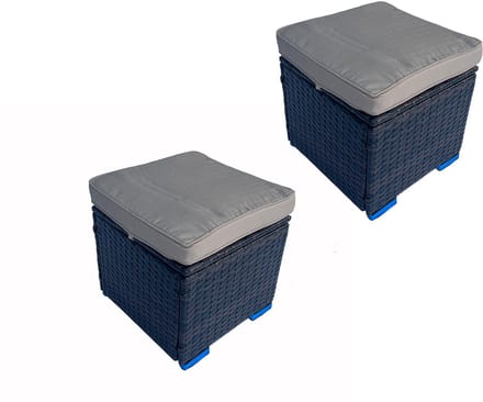 MaxxGarden Kussenbox - 2 Tuinboxen - Poef/Pouf - Bruin