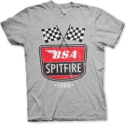 BSA Heren Tshirt -M- Spitfire 1966 Grijs