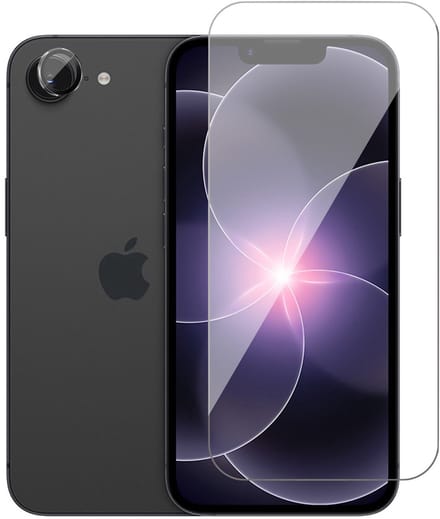 Screenprotector & Camera Protector geschikt voor iPhone 17e - Glas