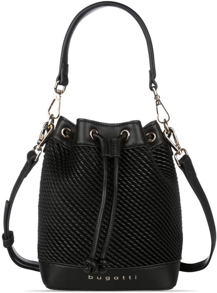 bugatti handtas schoudertas Julice Bucket Bag Black zwart
