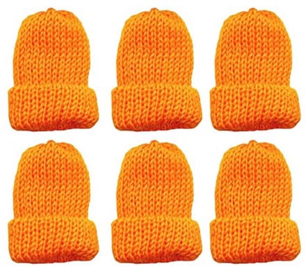 Set van 6 kleurrijke gebreide eierwarmers voor ontbijt