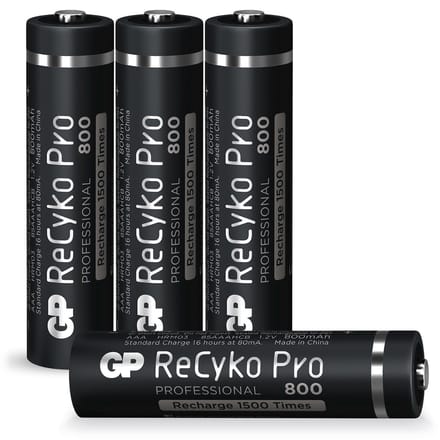 GP ReCyko+ Oplaadbare AAA Micro Batterijen 800mAh (4-pack)