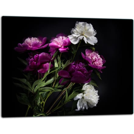 TMK ArtDeko - Snijplank - 52x40cm - Glas - Bloemen