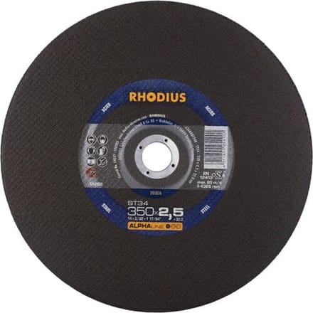 Rhodius ST34 205836 Doorslijpschijf 10 stuk(s) Staal