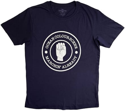 Ocean Colour Scene - Marchin' Fist Heren Tshirt - 2XL - Donkerblauw