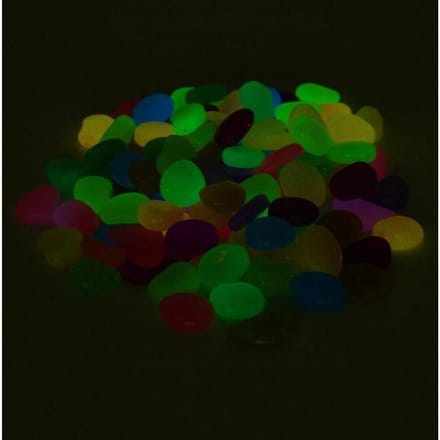 Galet Pierre Cailloux Lumineux - 100Pcs - Résine - 2x1.7x0.8cm - Fluorescent