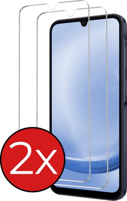 Screenprotector - 2 Stuks - Geschikt voor Samsung Galaxy A25 - Extra Sterk - Beschermglas - Gehard Glas - Tempered Glass - Screen Protector