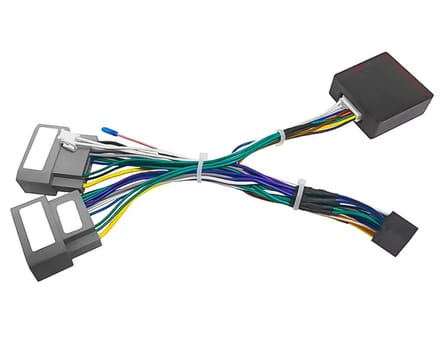 Iso kabelset met canbus decoder voor Carplay en Android autoradio | Geschikt voor o.a. Chrysler 300C, Voyager en Dodge Caliber, Ram, Jeep Compass | kabel adapter stekker connector adapter aansluiting | 2000 - 2002 2003 2004 2005 2006 2007 2008 2009